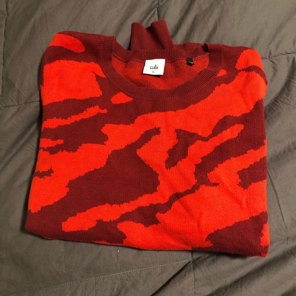 Red pattern cabi sweater